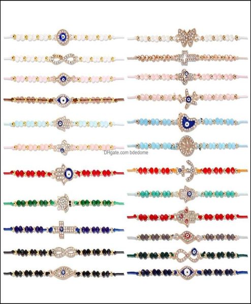 

charm bracelets charm bracelets evil eye adjustable mexican lucky beaded bracelet handmade mal de ojo braided rope protection bded8180670, Golden;silver