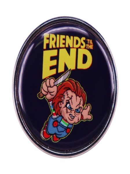 

good friends till death brooch ghost baby ghost hybrid badge7850339, Blue