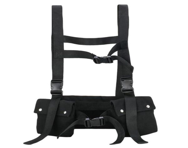 

women tactical hip hop streetwear functional chest vest rig waist bag men oxford fanny pack black adjustable streetwear bags4159346
