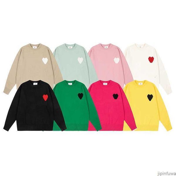 

amis hoodie paris autumn designers lovesweater coeur embroidered heart pattern round neck jumper couple sweatshirts844, White;black