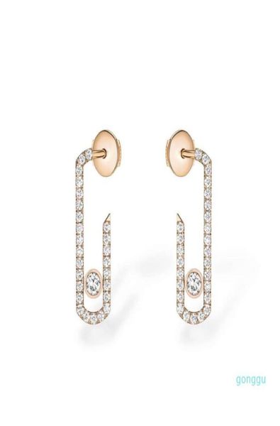 

luxury fashion 925 jewelry sterling silver pure love pearl vintage earrings crystal move zircon jewelry pave drop earring y19051029738657, Golden