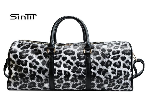 

leopard print large capacity women travel duffle waterproof leather travel bag simple luggage bag handbag8990490