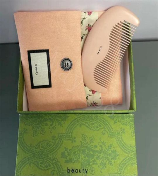 

fashion brand designer comb for girl wooden comb hair brushes pocket wood combs massage brushes care styling tool dust bag and out9074481, Silver