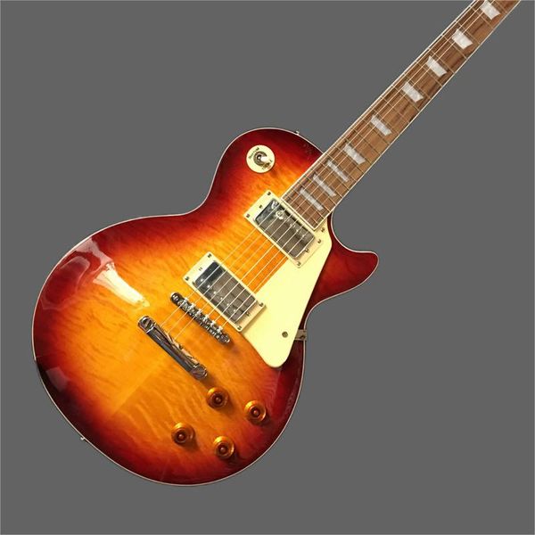

classic electric guitar mahogany with flame maple-guitar good sound quality new style, 6456