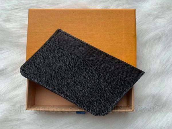 

mens classic casual credit card id holder leather ultra slim wallet packet bag for mans womans coin purse with original box dust b4503186, Brown;gray