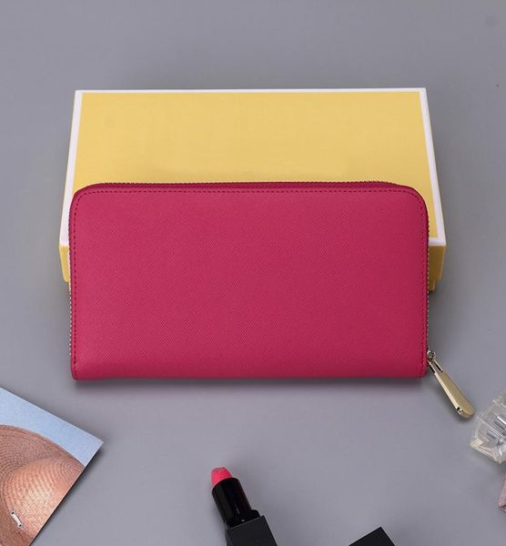 

7 colors wallets with box fashion women casual wallet famous single zipper ladies wallets female genuine leather purse8269384, Red;black