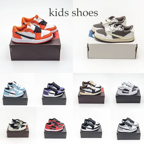 

kids shoes 1s sneakers reverse bred basketball shoes jumpman 1 toddler baby shoe boy and girl trainers court purple black phantom reverse mo