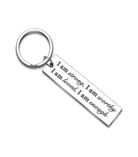 

inspirational faith gifts keychain for women men teen boys girls myself to friend birthday anniversary graduation keyring keychain7878250, Silver