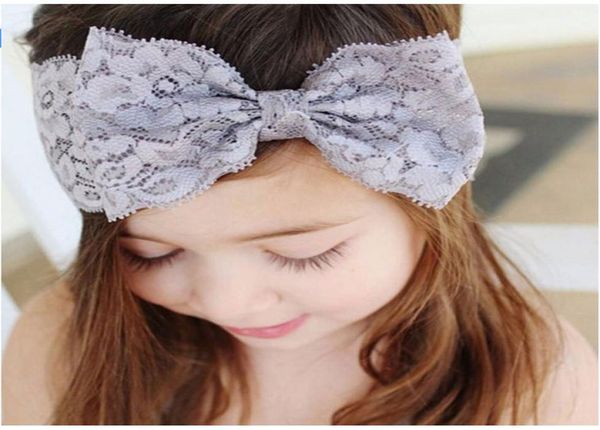 

baby hair accessories toddler cute girl kids bow hairband turban headband headwear lace hairband white pink purple red7148139, Slivery;white