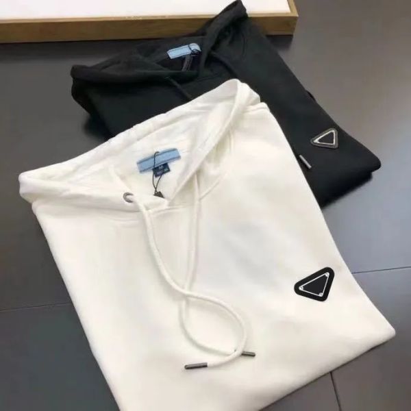 

2023 designer hoodie men fashion women triangle hoodies classics hooded pullover round neck long sleeve clothes sweatshirts jacket jumpers h, Black