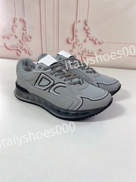 

luxury designer sneakers calfskin casual shoes reflective shoes leather trainers all-match stylist sneaker leisure shoe, Black