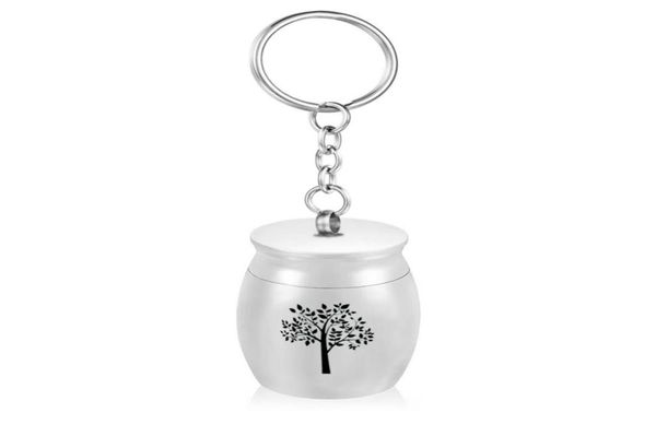 

30x40mm tree of life cremation urn keychain memorial urn for pethuman ash keepsake funeral jar4629571, Silver