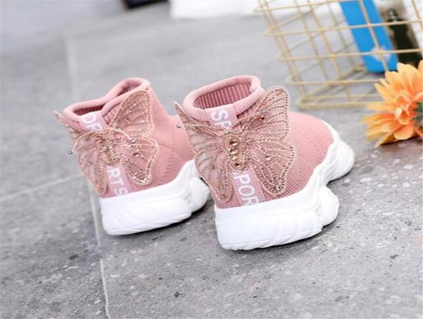 

children039s shoes super beautiful diamond butterfly knot girl princess kids baby sports casual shoes highsho6708141, Black