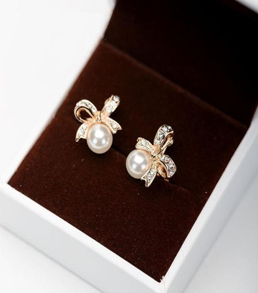 

korean style bowknot shape clip earrings no hole for girls daily wearing bijoux accessories fashion women ear jewellery gift8816415, Silver