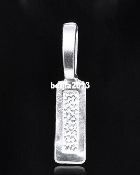 

100pcs charms silver plated tag glue on bail 26x8mm findings whole jewelry making diy9286209, Bronze;silver