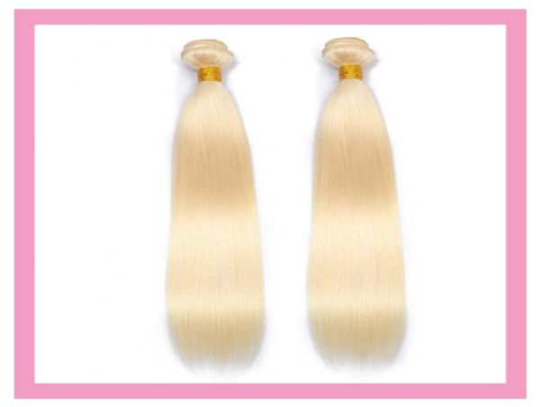 

peruvian 613 blonde 2 bundles silky straight double wefts 100 human hair extensions straight 1030inch whole pure color5616484, Black