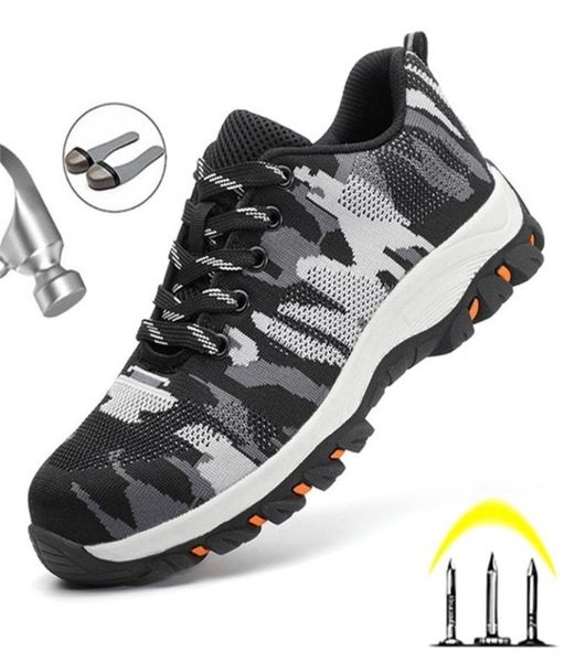 

breathable boot steel toe safety camouflage men boots work indestructible shoes outdoor sneakers ryder y2009154091495, Black;brown