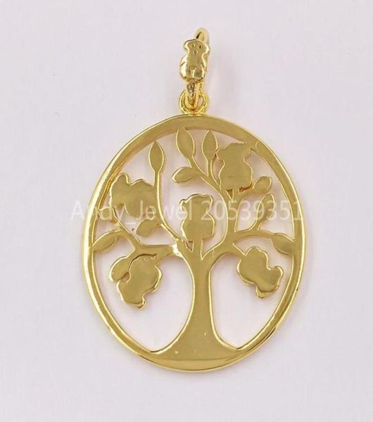 

vermeil bear good vibes tree pendant authentic 925 sterling silver pendants silver fits european style gift andy jewel 018114580666350348