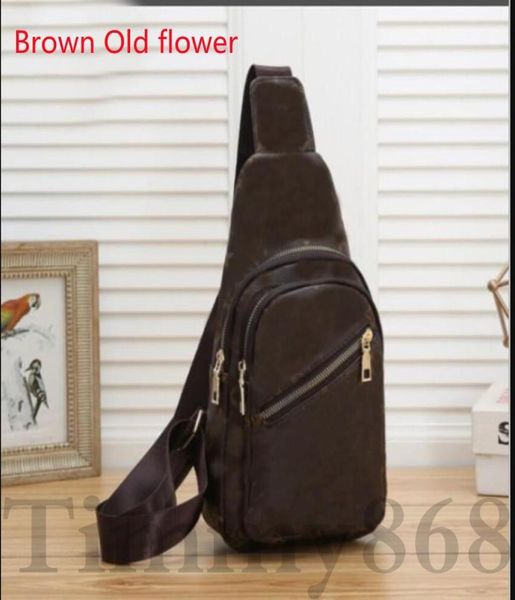 

brown floral print handmade fashion waist bags men sling bag cross body messenger 4 colors outdoor women pack chest6589381