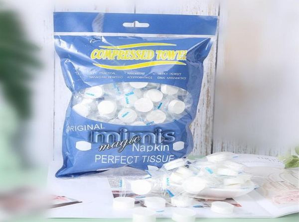 

100 count compressed towel toilet paper tablets wipe napkin tissue soft for travel home outdoor coin tissue towel1083237