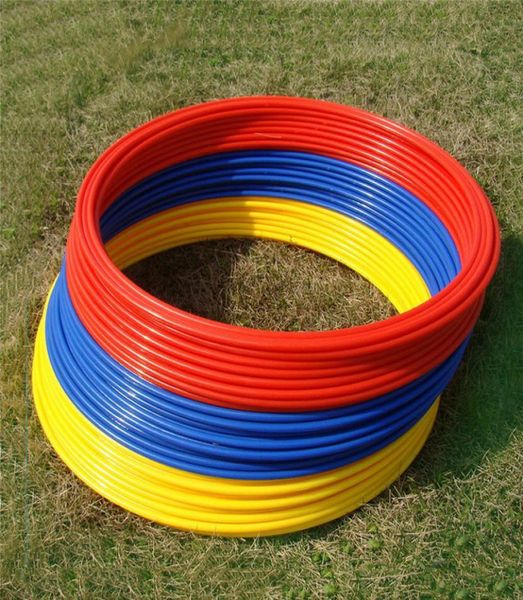 

6 pcs set 40cm soccer speed agility rings abs sensitive football training equipment pace lap football soccer set accessories2785189