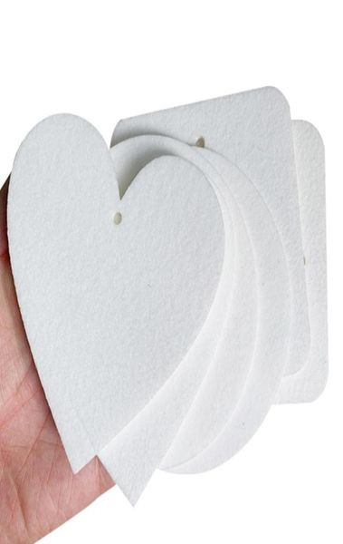 

30pcs sublimation air freshener sheets with elastic cord felt thermal transfer key chain doubleside tags for diy po images keycha6165240, Silver