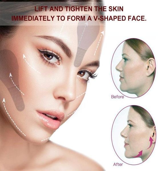 

40pcs set invisible thin face facial stickers fast line wrinkle flabby skin vshape face lift tape chin face slim tool 10 sets8949698