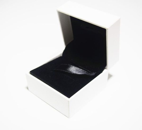 

small white paper box package flat sponge or pillow inside for pandora charm bead necklace earrings ring pendant jewelry packaging8544769, Black;white