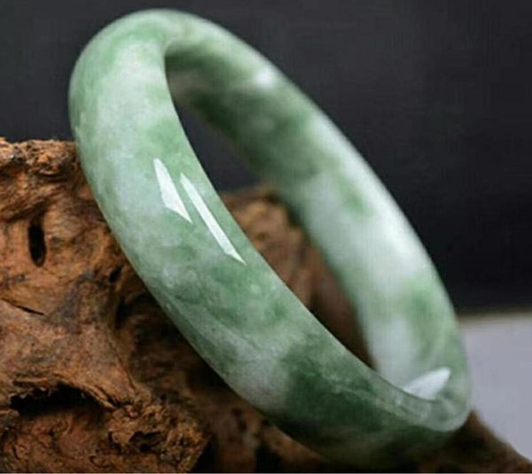 

5662mm natural floating flower handmade jade bracelet01232509552, Black