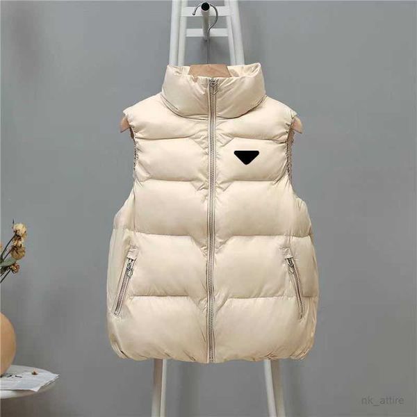 

womens vests puffy jacket sleeveless woman jackets designer coat matte slim outwears coats s-2xl, Black;white