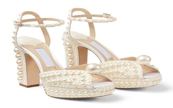 

2022 sacora dress party sandals shoes for women pumps with pearls embellishment popular lady4041978, Black