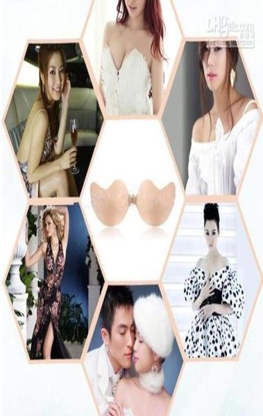 

new invisible silicone women seamless push up silica gel wedding strapless secret bra kd7559692