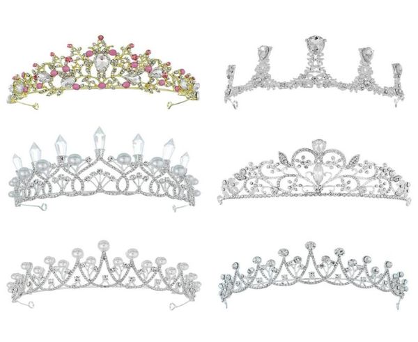 

selling women gold silver bridal crwns headpieces rhinestones crystals ss wedding crowns hair accessories8502068