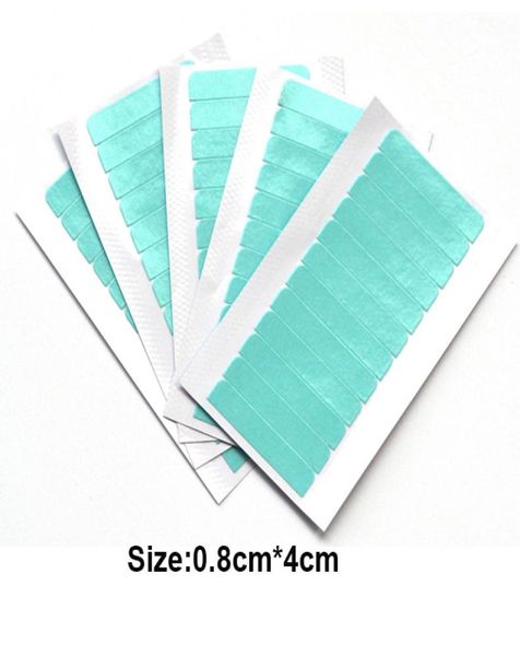 

60tabslot double side super hair tape adhesive for remy human skin weft lace wig hair extension styling tools 5sheet 408cm8720151, Black;brown