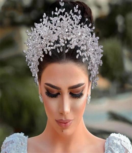 

wedding bridal headband crystal rhinestone crown tiara luxury headpiece hair accessories silver fashion women hairband bling party7292354, Slivery;golden