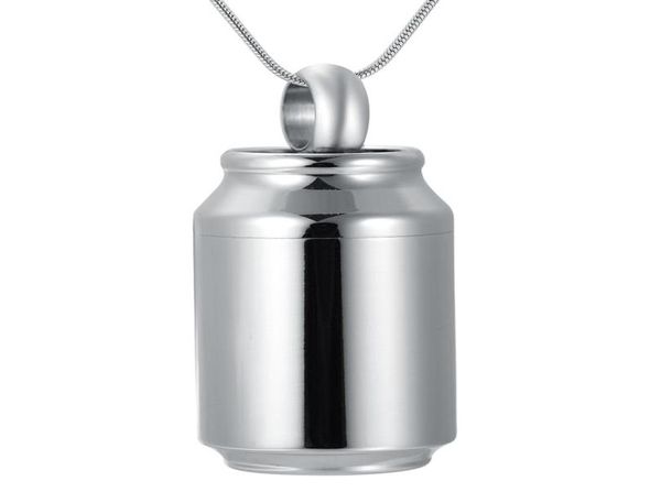 

personalised coke can stainless steel perfume bottle pendant factory whole cremation jewelry paw print necklaces f1355627, Silver