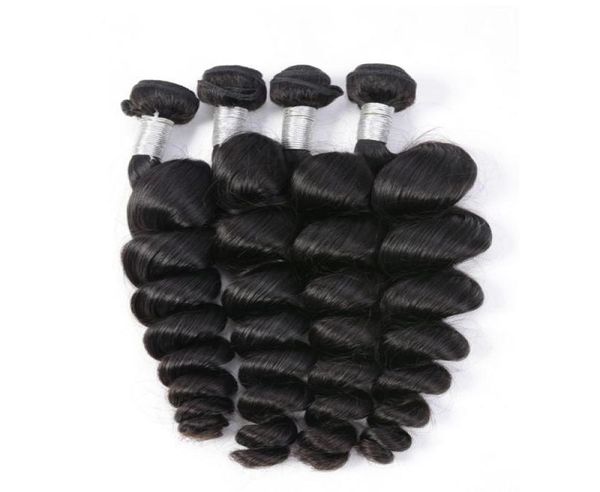 

modern show brazilian loose wave virign hair bundles human hair extensions natural black unprocessed weave bundle1456920