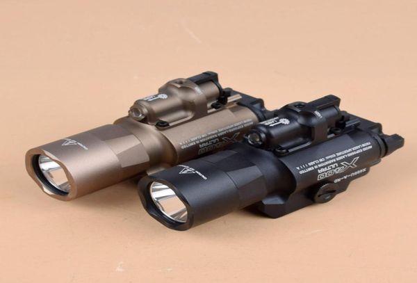 

tactical sf x400 ultra night evolution scout light with red laser flashlight lanterna fit 20mm picatinny weaver rail3029361