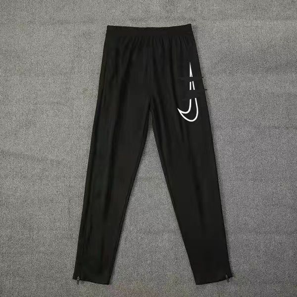 

men pants multi four seasons new quick drying pants running reflective side zipper pants men's training sports pants, Black