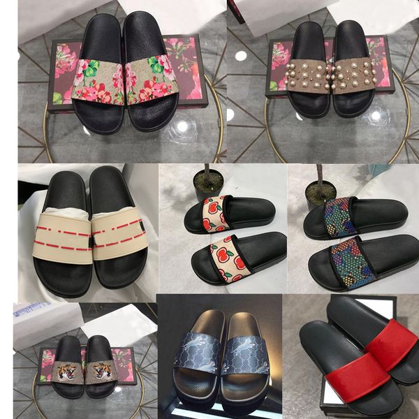 

designer men women slippers rubber slides sandal women men slipper flat bottoms flip flops womens fashion striped beach slippers summer shoe, Black
