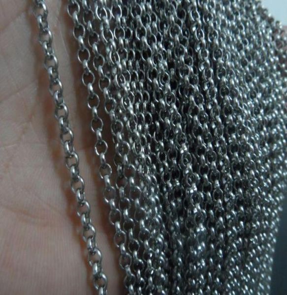 

s promotion 10m jewelry finding chain 35mm silver stainless steel rolo chainfit pendant diy necklace9702589