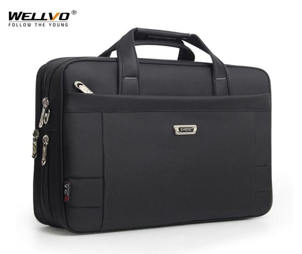 

briefcases men casual briefcase male waterproof oxford lapbags business travel handbag documents storage bag solid shoulder xa2741444