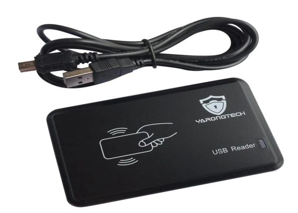 

rfid reader usb 125khz em4100 black contactless proximity smart card reader4071276