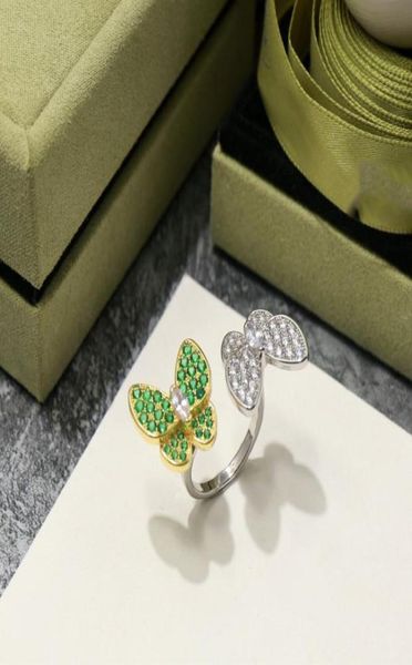 

luxury designer ladies love butterfly rings pendant screw van ring party wedding couple gift fashion jewelry a53460511, Silver