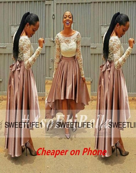 

real image pretty lace elastic satin a line party prom dresses 2020 african nigerian turkish long sleeves pageant gowns6920910, Black