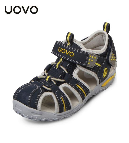 

uovo brand 2018 summer beach sandals kids closed toe toddler sandals children fashion designer shoes for boys and girls 24386556263, Black;red
