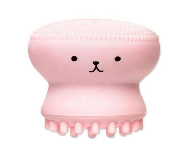 

new cartoon cute facial cleansing exfoliator cute silica gel massage deep cleaning face brush cleanser7578948