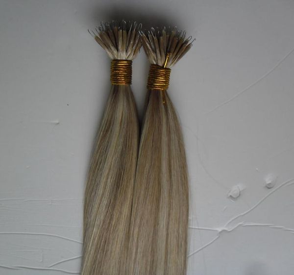 

straight 1gstand peruvian virgin micro bead link human hair extensions 100g micro beads none remy nano ring links human hair exte8344041, Black