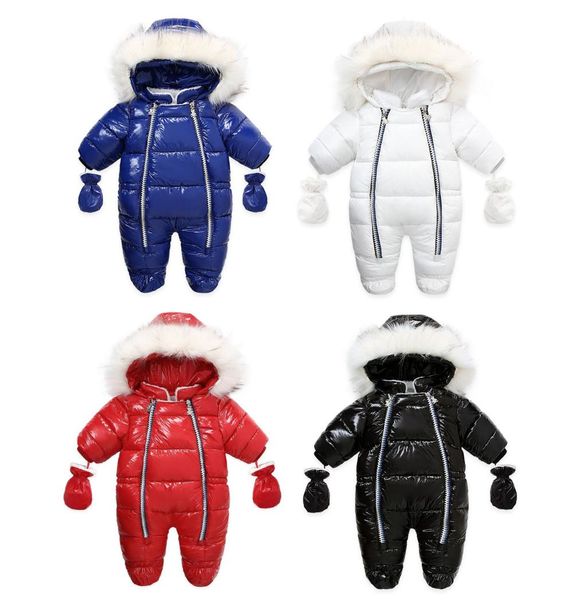

baby new winter warmer thicker pu fur collar rompers newborn boys girls christmas 024m romper toddle infant bodysuit children one2259222, Blue