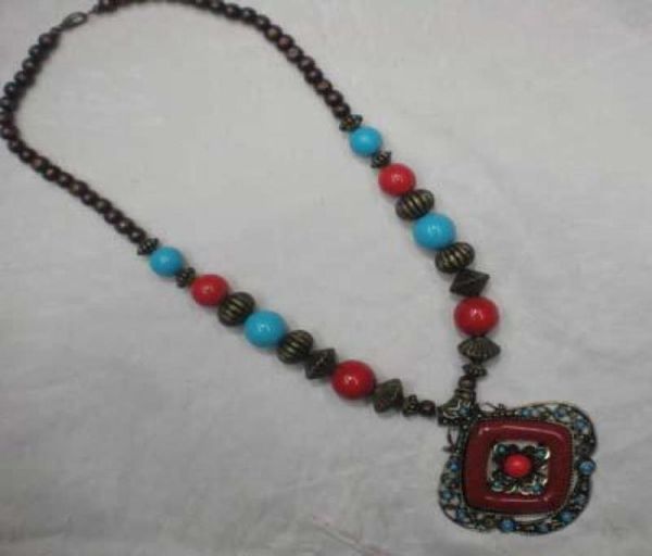 

traditional ethical necklace tibetan jewelry woman pendant necklace jewelry retail lowest ship within 1 business days 2pcsl4336705, Black